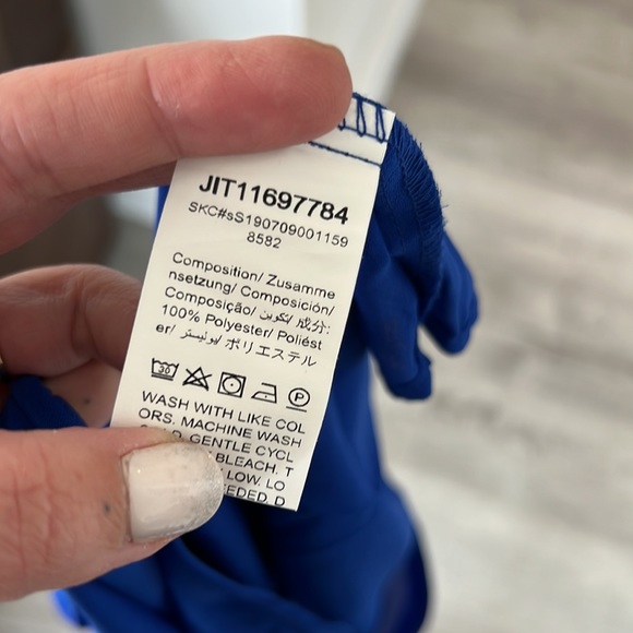 NWT Electric Blue Cutout Top - Picture 5 of 7